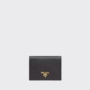 Prada Small Saffiano Leather Wallet Black